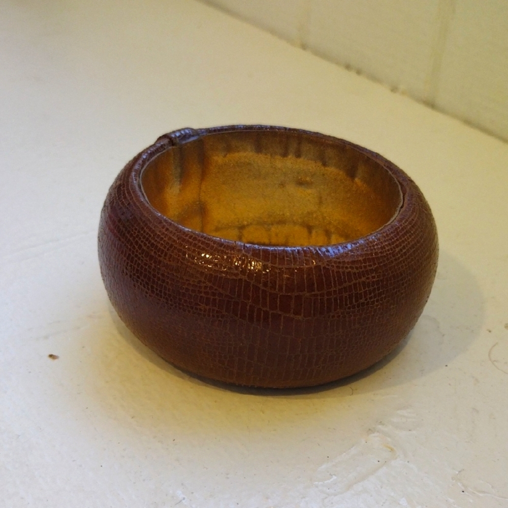 Ted Rossi leather Bangle Bracelet
